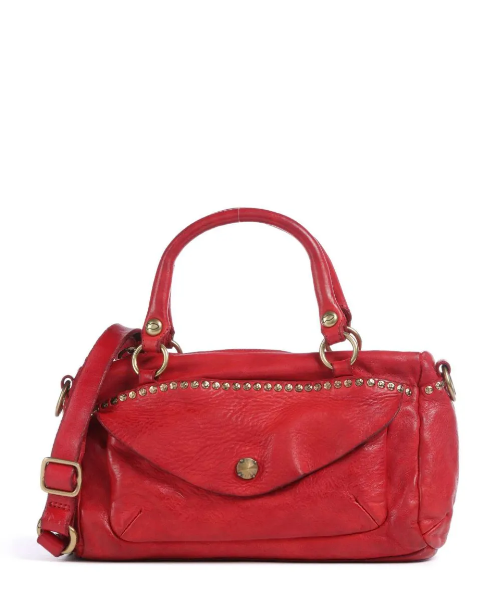 Handbag fine grain cow leather red