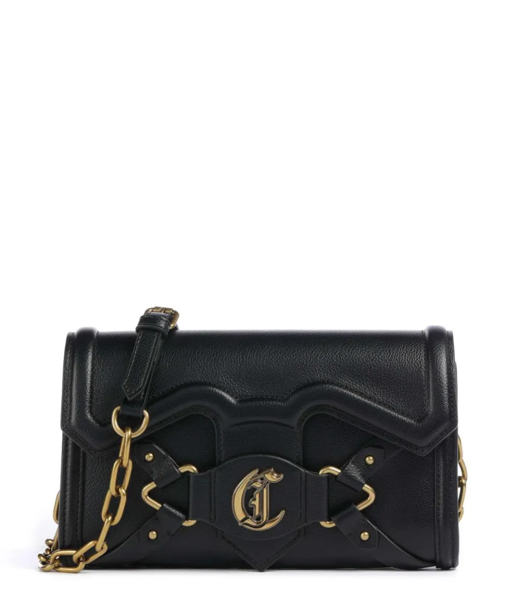 Crossed Laces Crossbody bag imitation leather black
