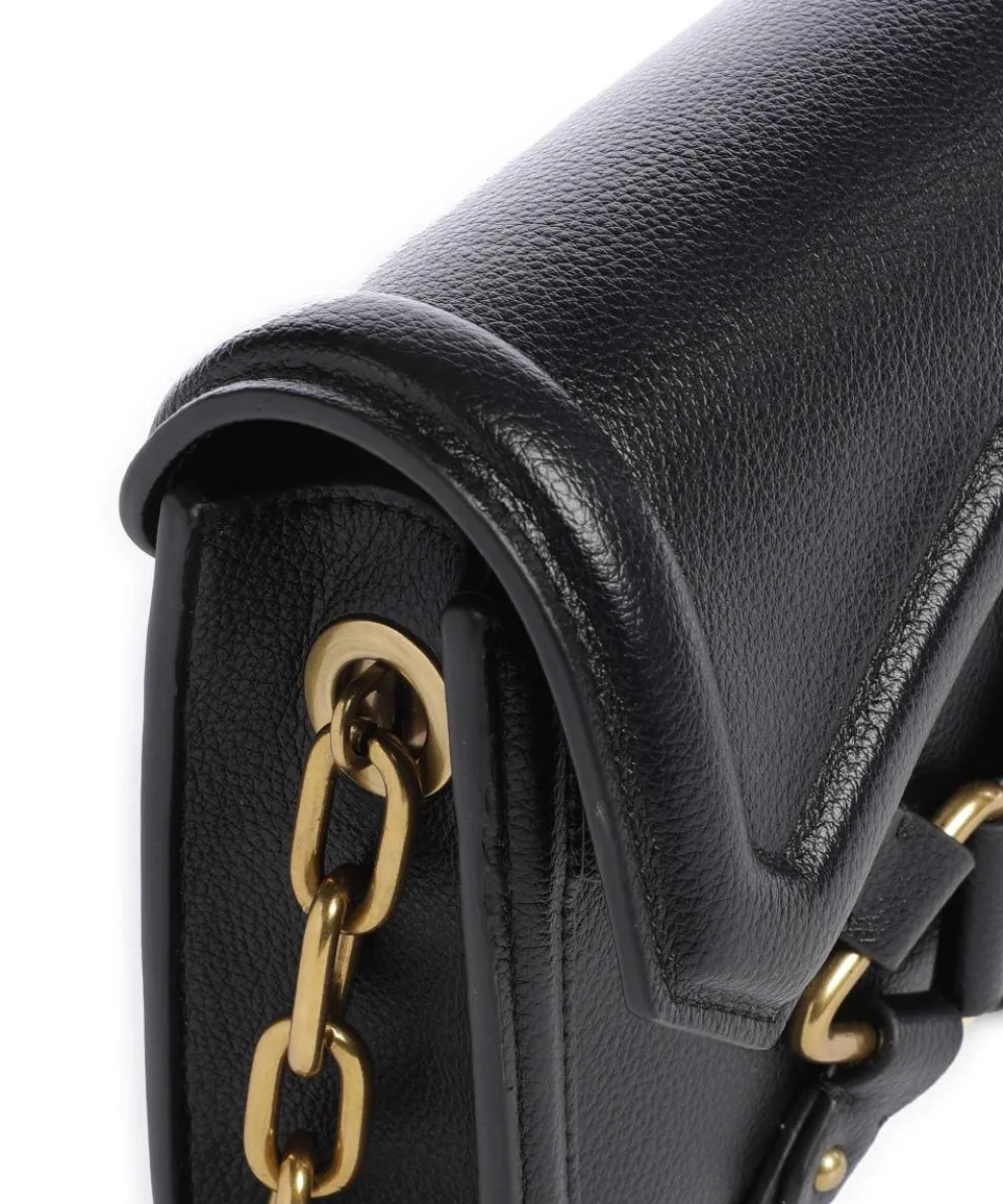 Crossed Laces Crossbody bag imitation leather black