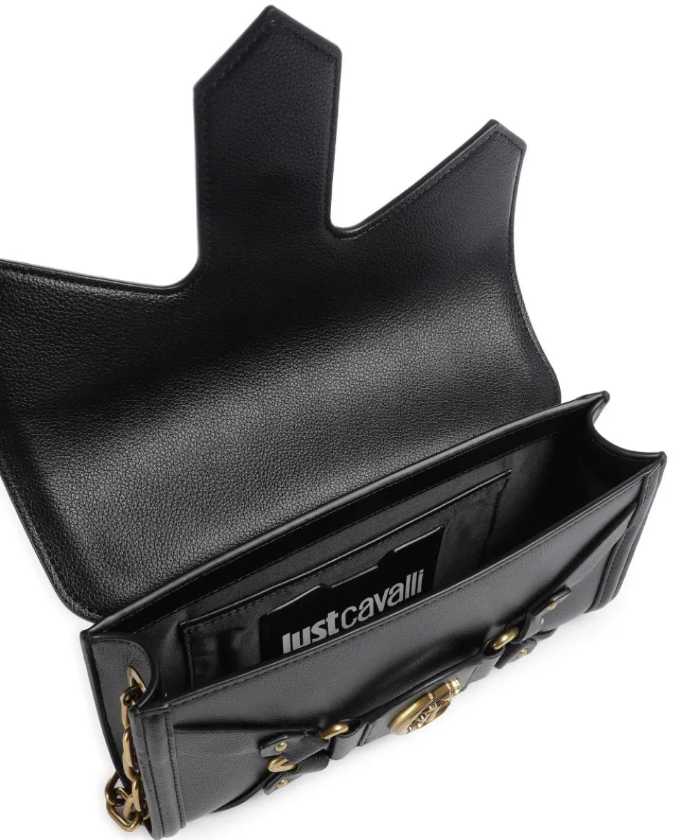 Crossed Laces Crossbody bag imitation leather black