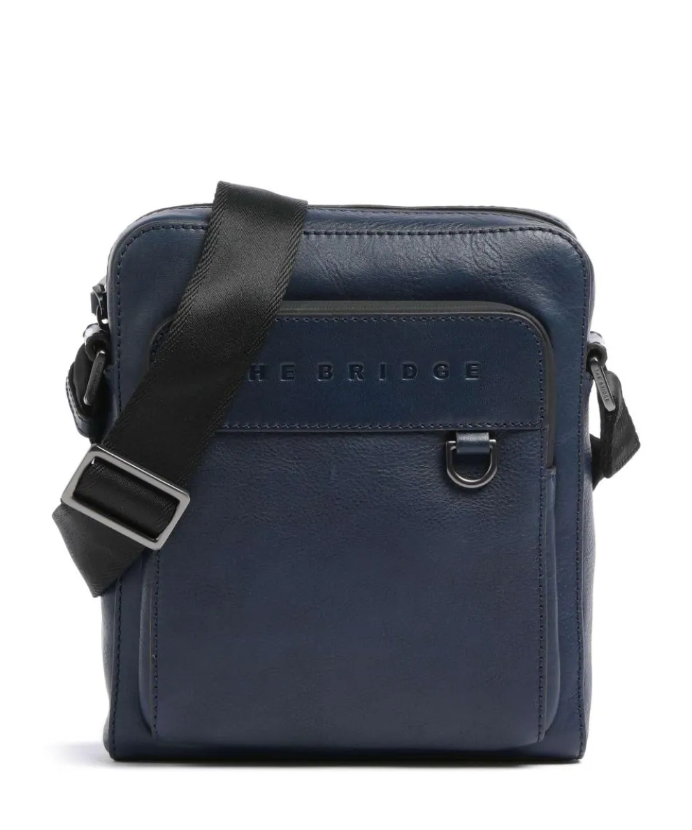 Damiano Crossbody bag fine grain cow leather dark blue