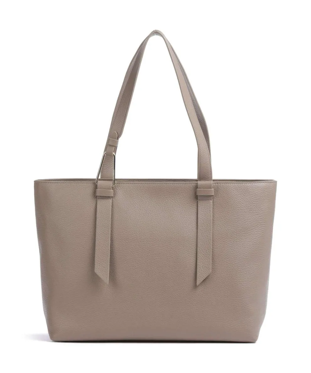 Malory Tote bag grained cow leather taupe