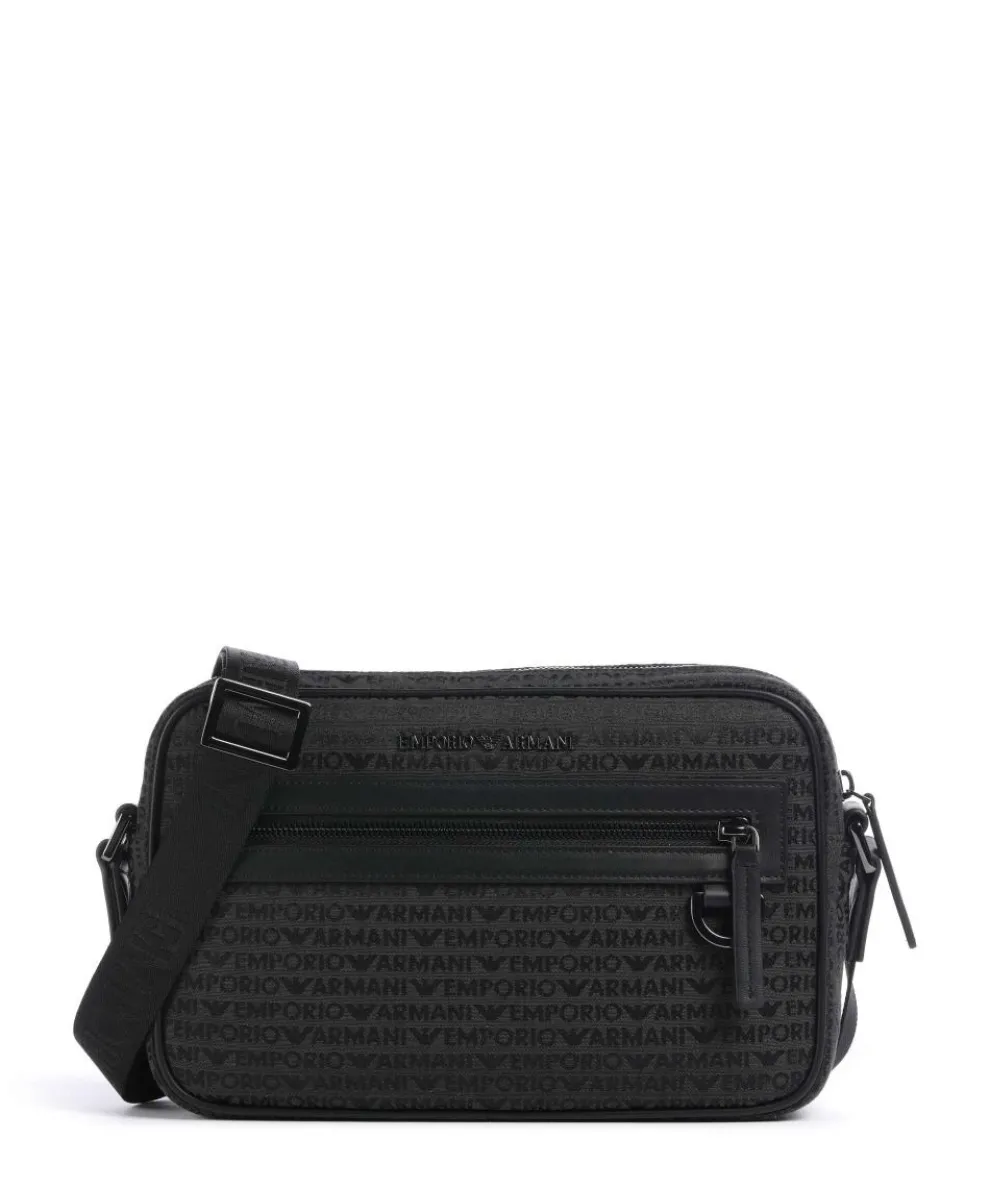 Logo Jacquard Crossbody bag canvas black