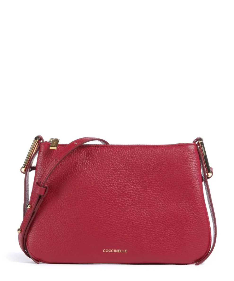Magie Crossbody bag grained leather red