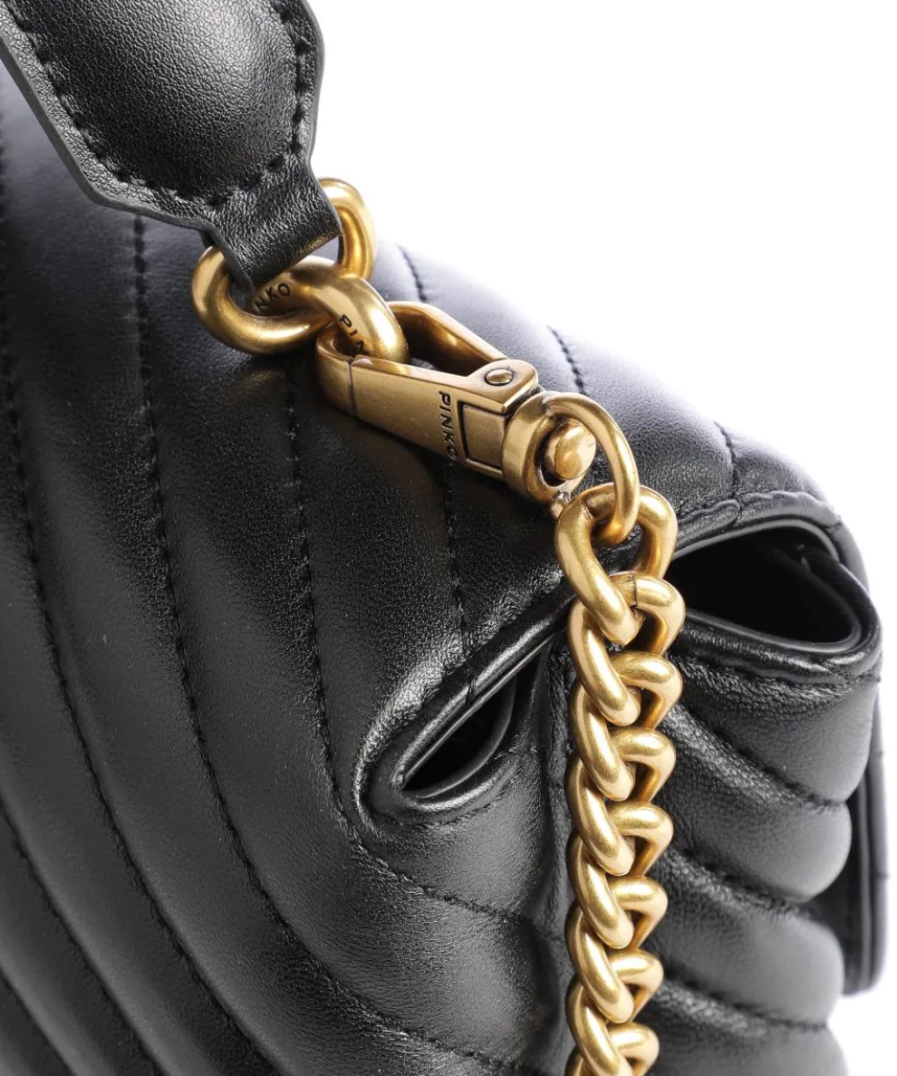 Love Lady Puff Classic Handbag sheepskin leather black