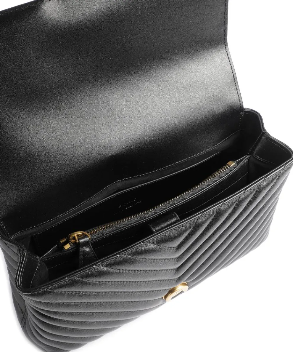 Love Lady Puff Classic Handbag sheepskin leather black