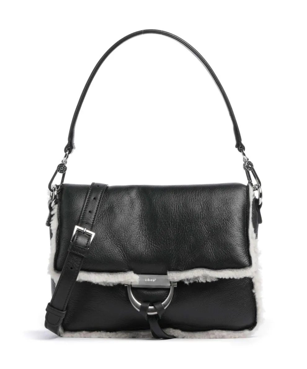 Shearling Temi Shoulder bag soft cow leather black