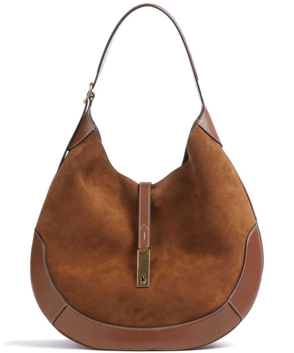 ID Collection Medium Hobo bag brushed cow leather, fine grain cow leather brown