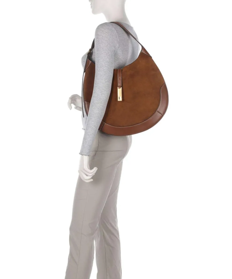 ID Collection Medium Hobo bag brushed cow leather, fine grain cow leather brown