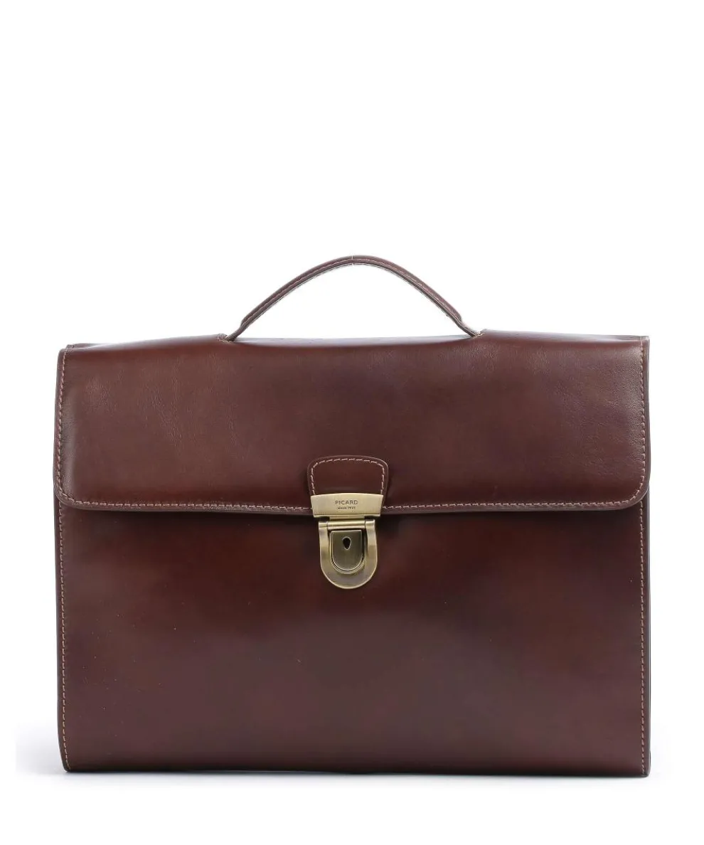 Toscana Briefcase fine grain cow leather brown