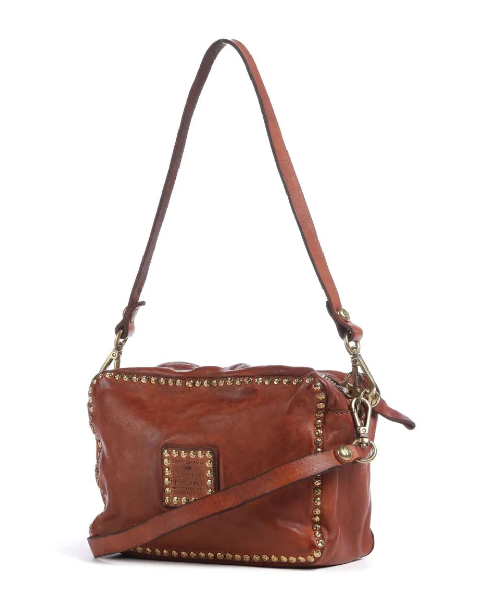 Shoulder bag softly grained calfskin cognac