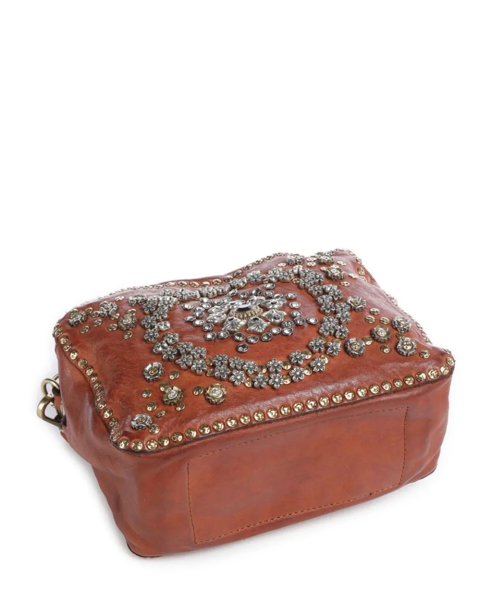 Shoulder bag softly grained calfskin cognac