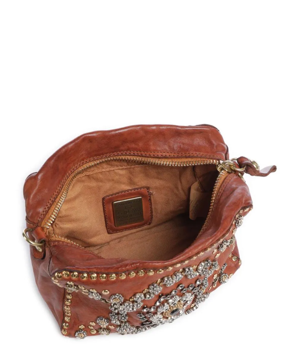 Shoulder bag softly grained calfskin cognac