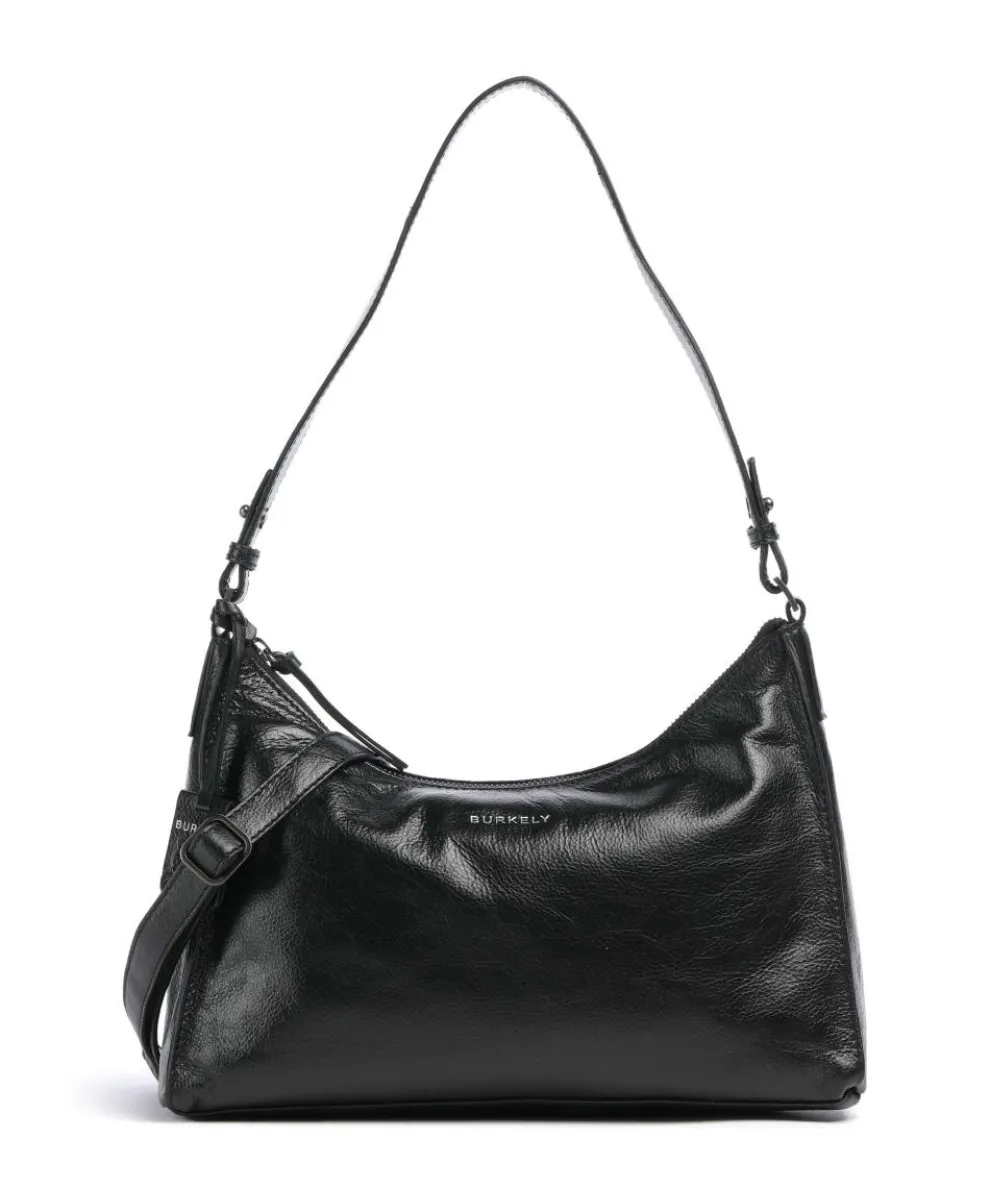 Creased Crystal Shoulder bag grained leather black