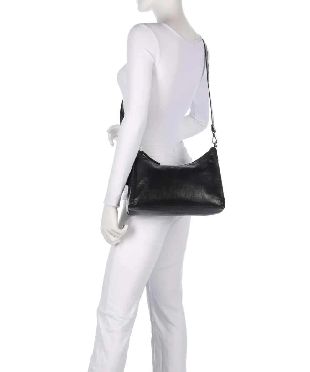 Creased Crystal Shoulder bag grained leather black