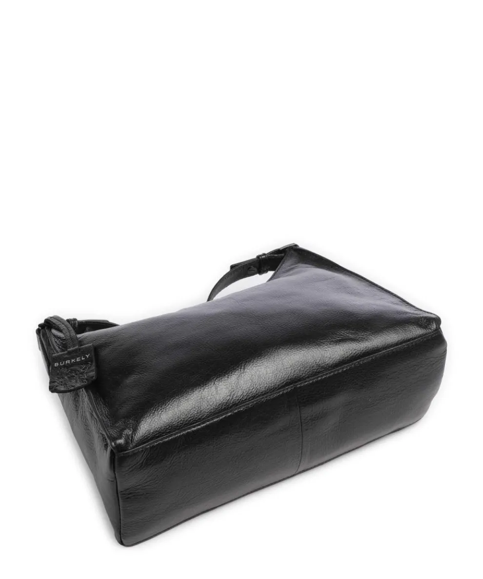 Creased Crystal Shoulder bag grained leather black