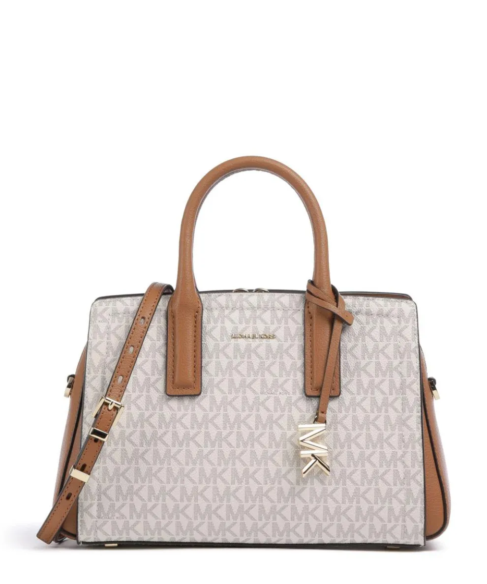 Laila Handbag canvas ivory/brown