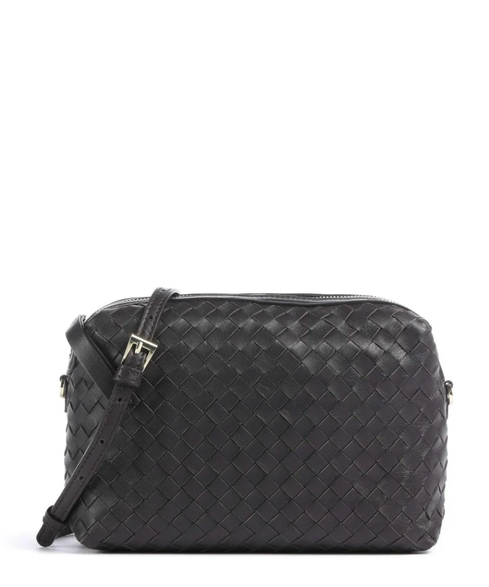 Piuma Kaia Crossbody bag fine grain leather dark brown