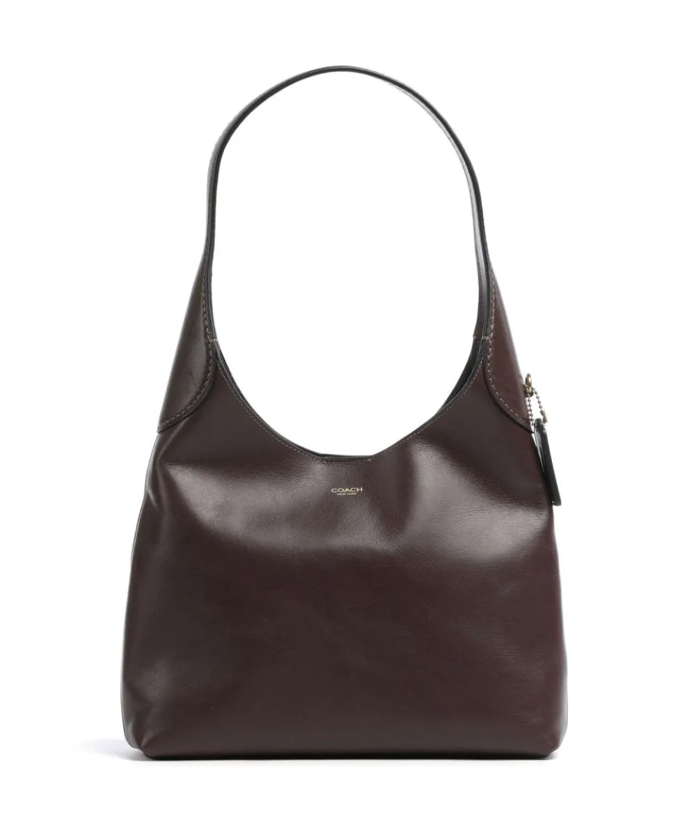 Brooklyn 28 Hobo bag fine grain leather dark brown