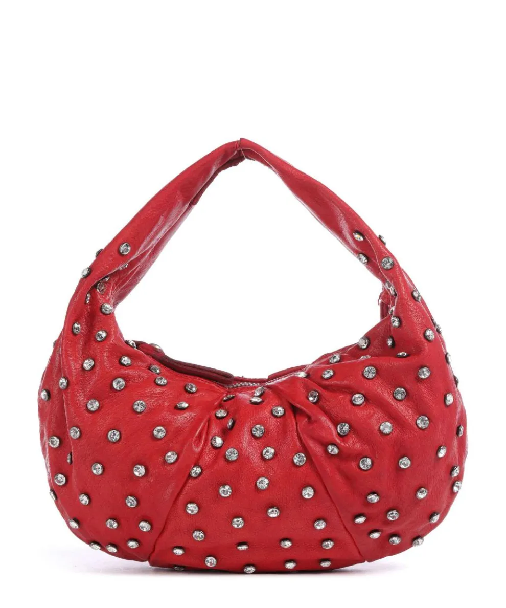 Hobo bag cow leather red