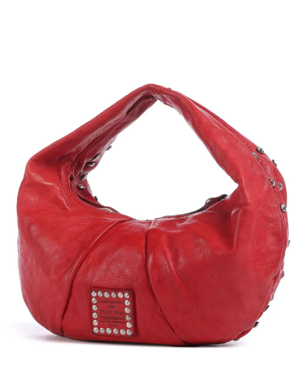 Hobo bag cow leather red