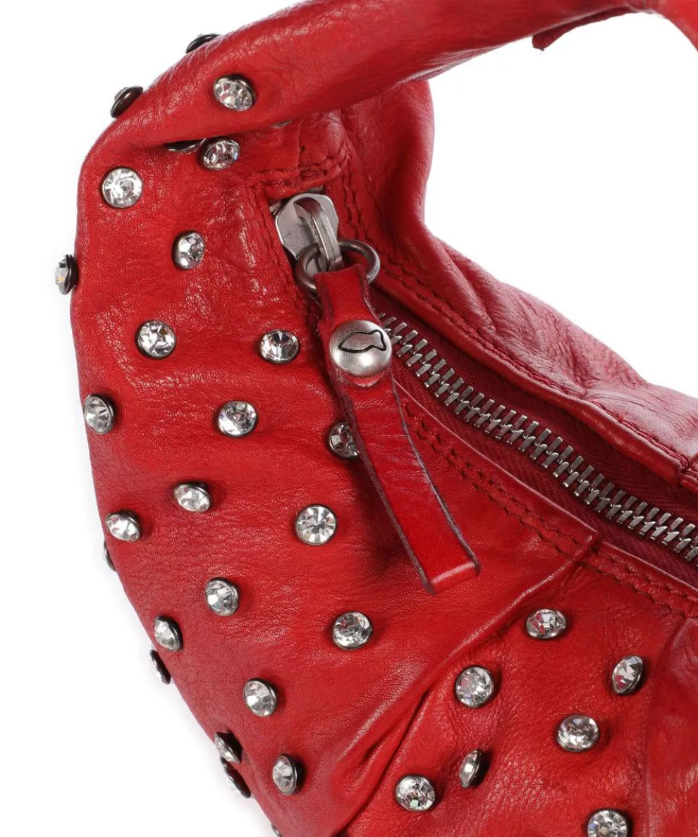 Hobo bag cow leather red