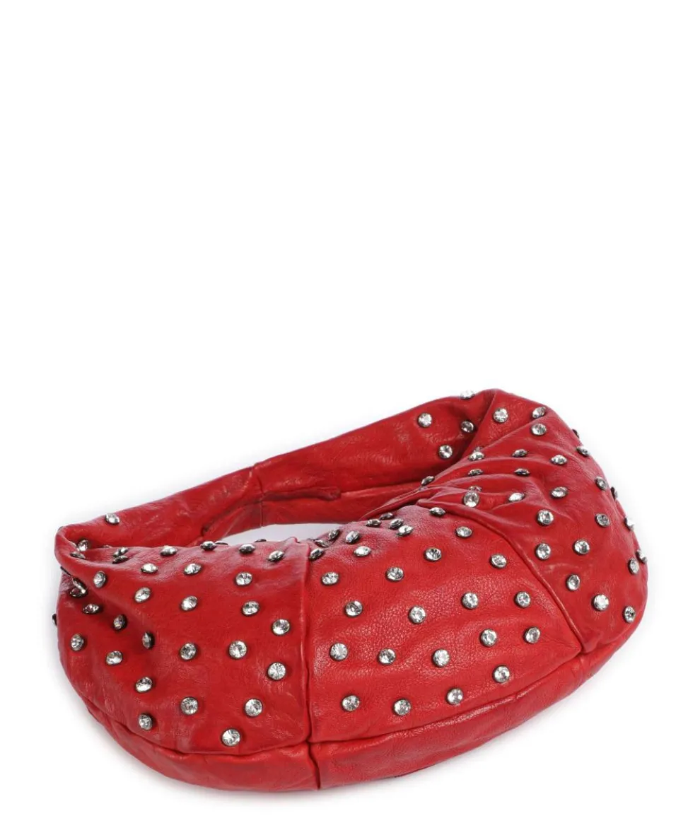 Hobo bag cow leather red