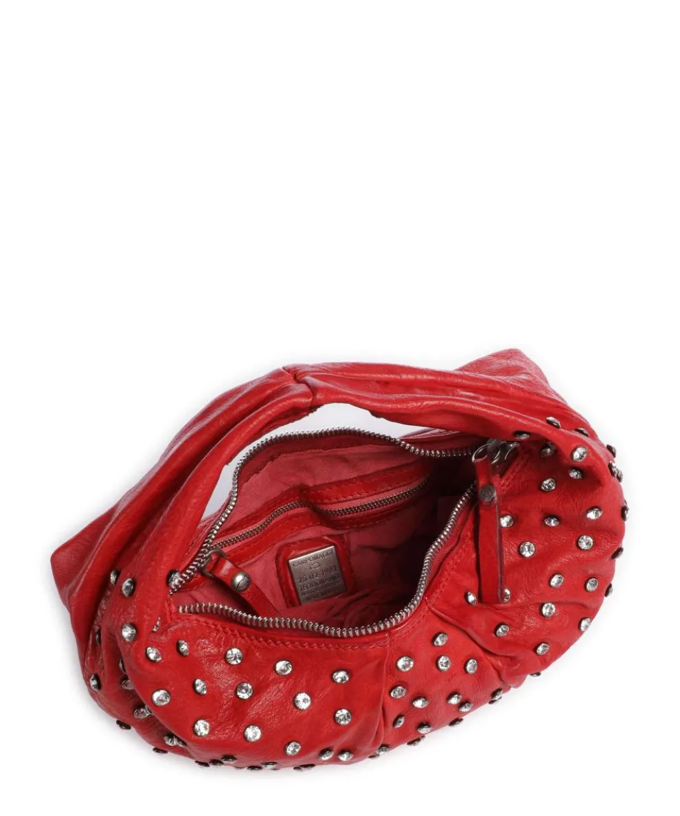 Hobo bag cow leather red