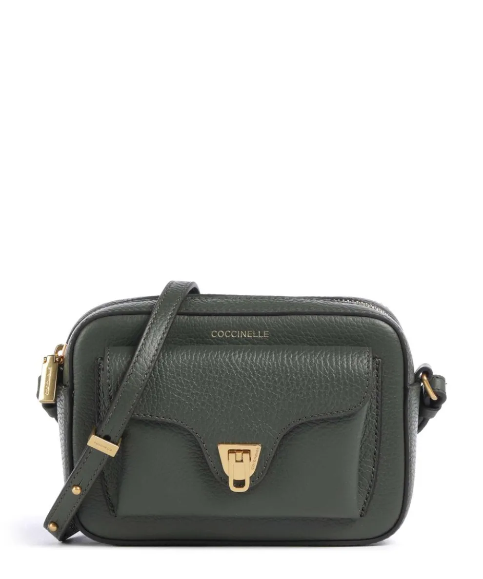 Beat Soft Crossbody bag grained cow leather dark green