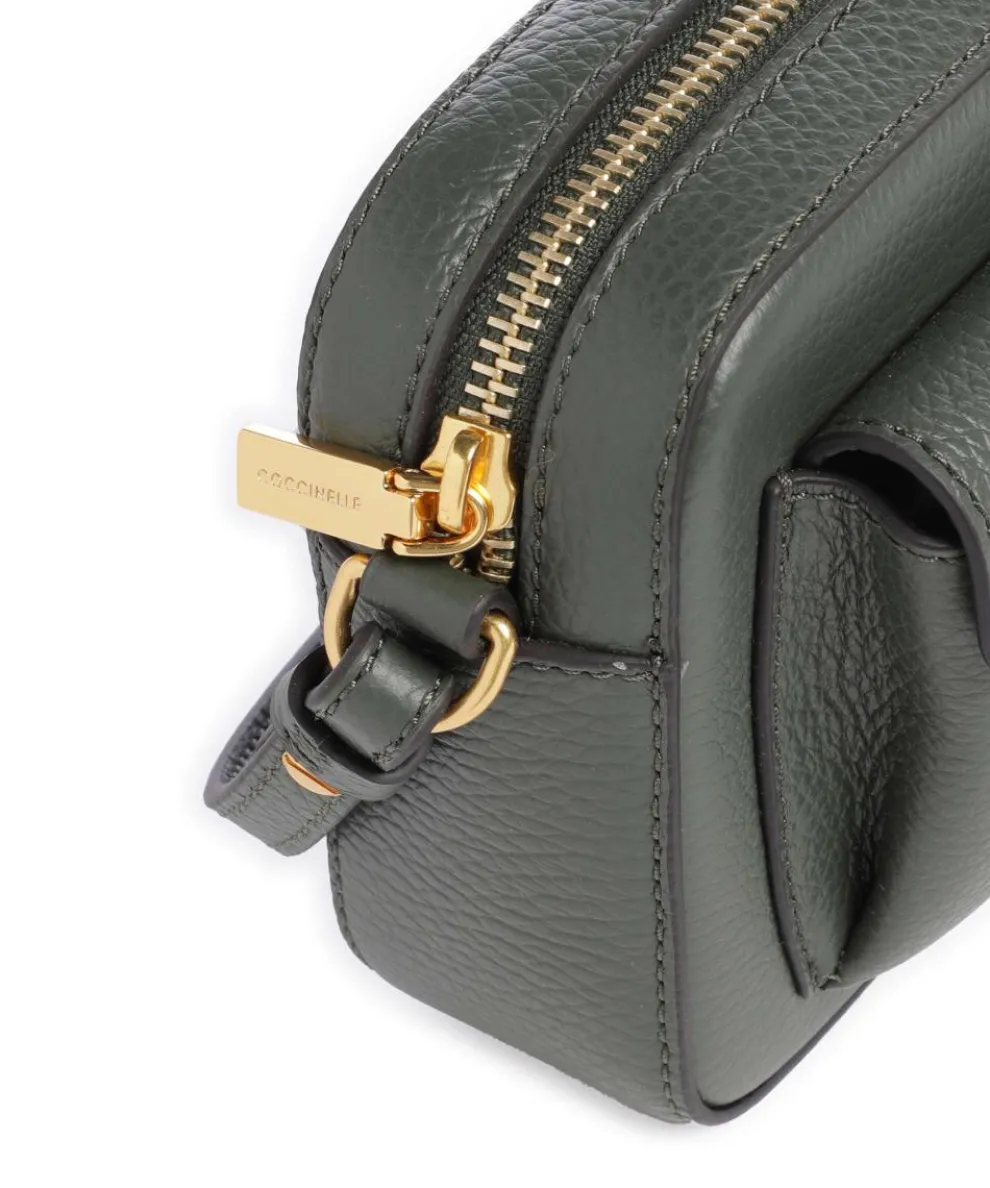 Beat Soft Crossbody bag grained cow leather dark green
