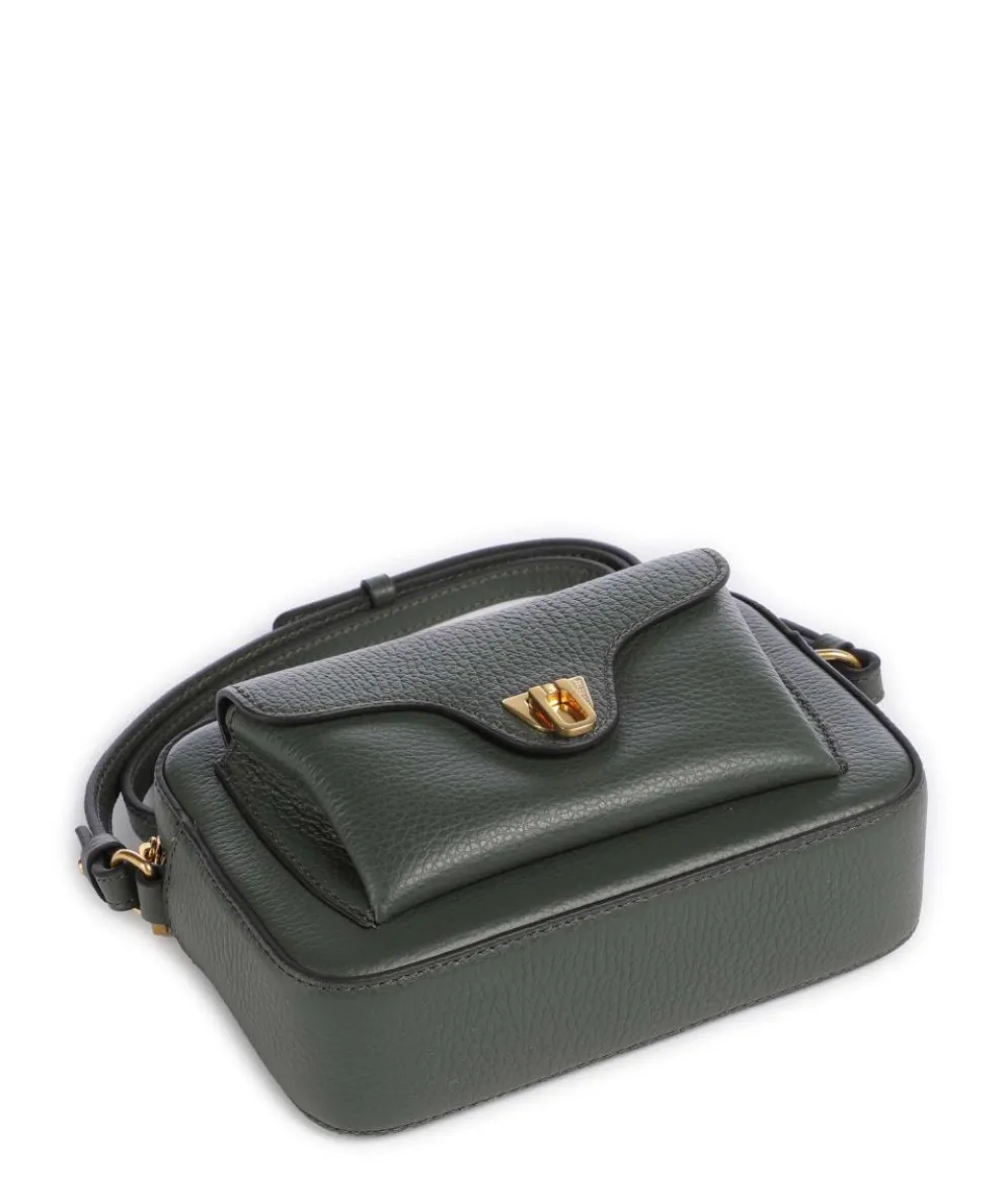 Beat Soft Crossbody bag grained cow leather dark green