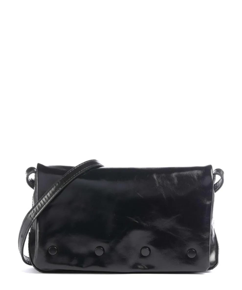 Rive Paper Touch Crinkle S Crossbody bag fine grain leather black