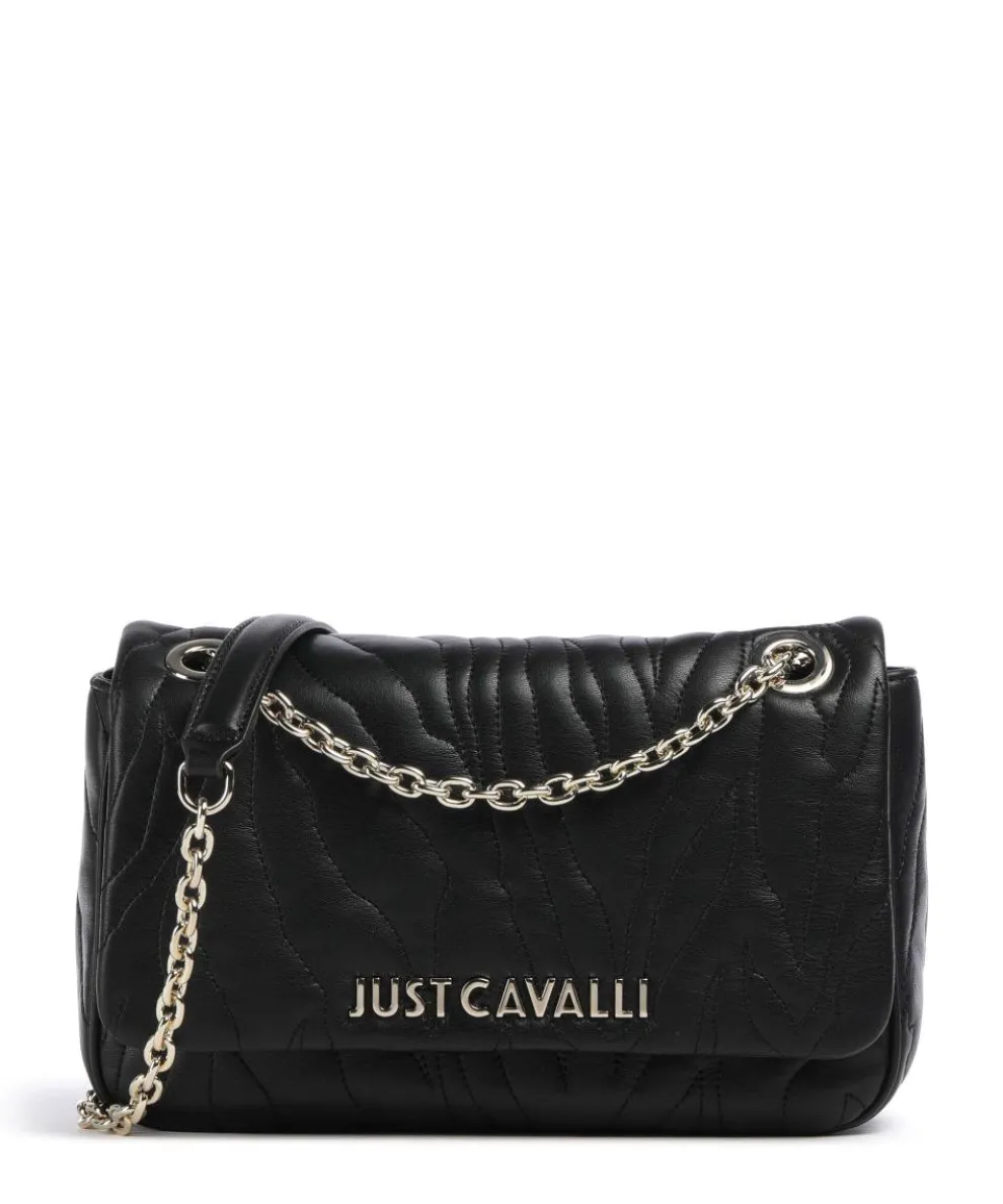 Quilted Zebra Shoulder bag imitation leather black