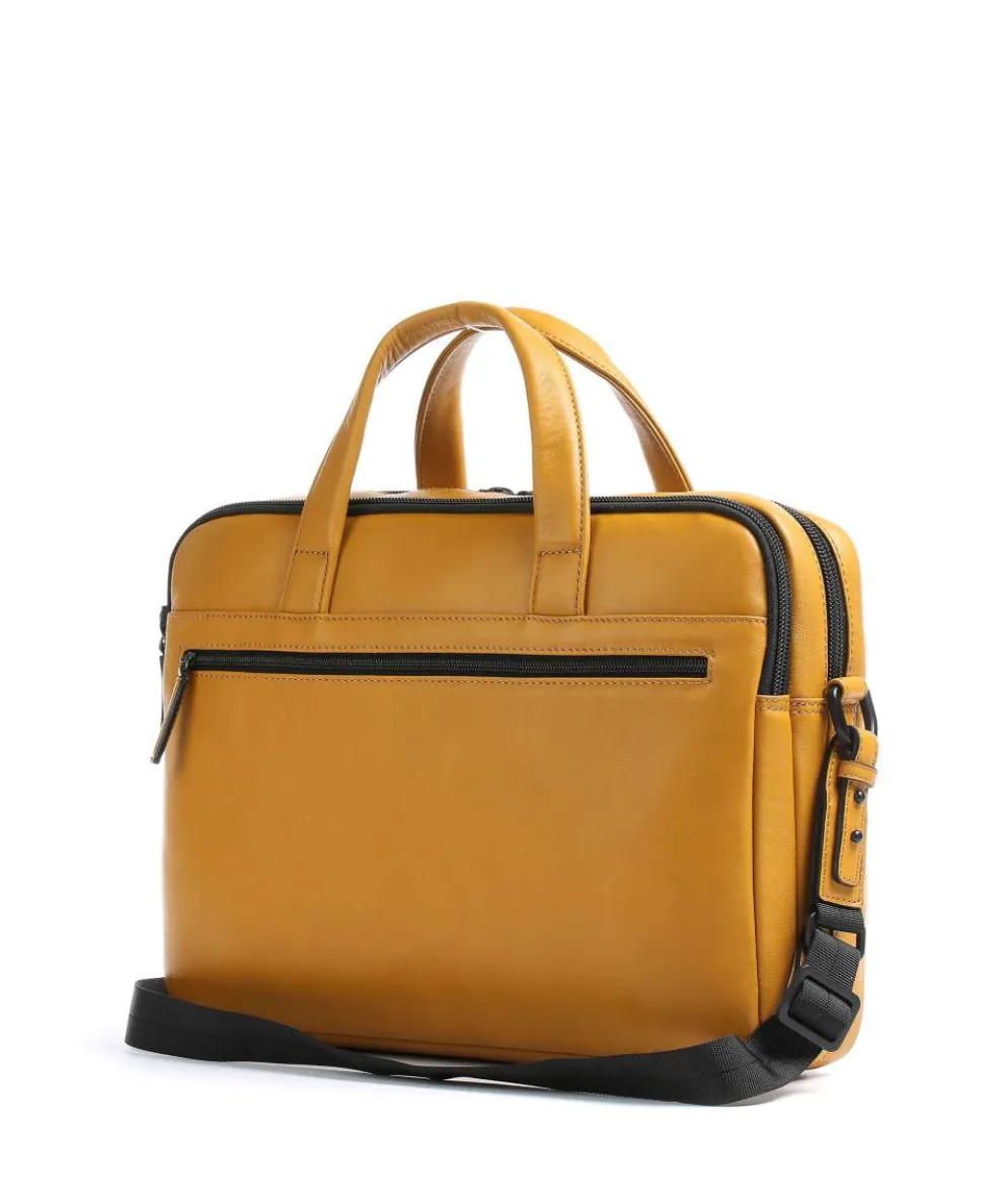 Nappa X Charlie RFID Briefcase 15″ leather yellow