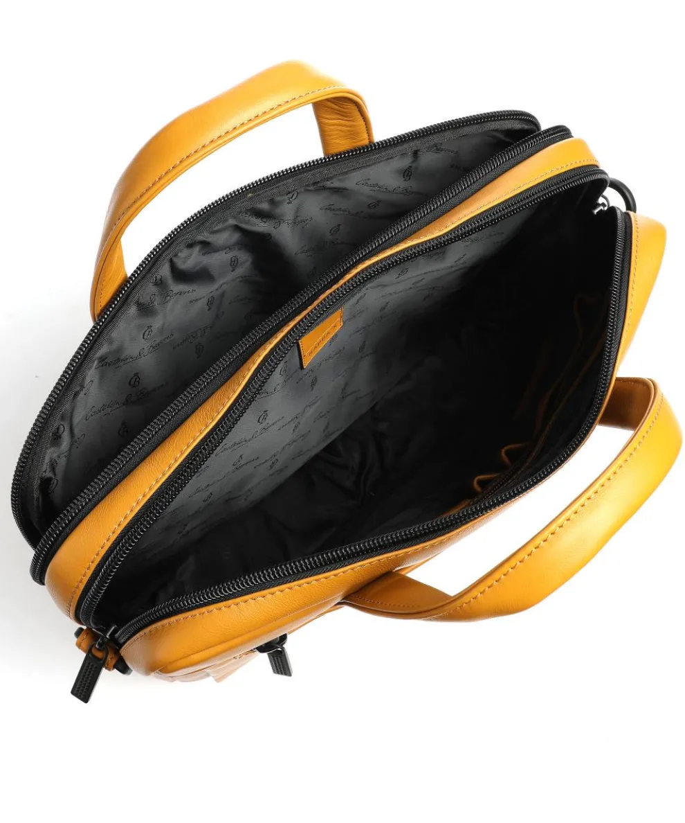 Nappa X Charlie RFID Briefcase 15″ leather yellow