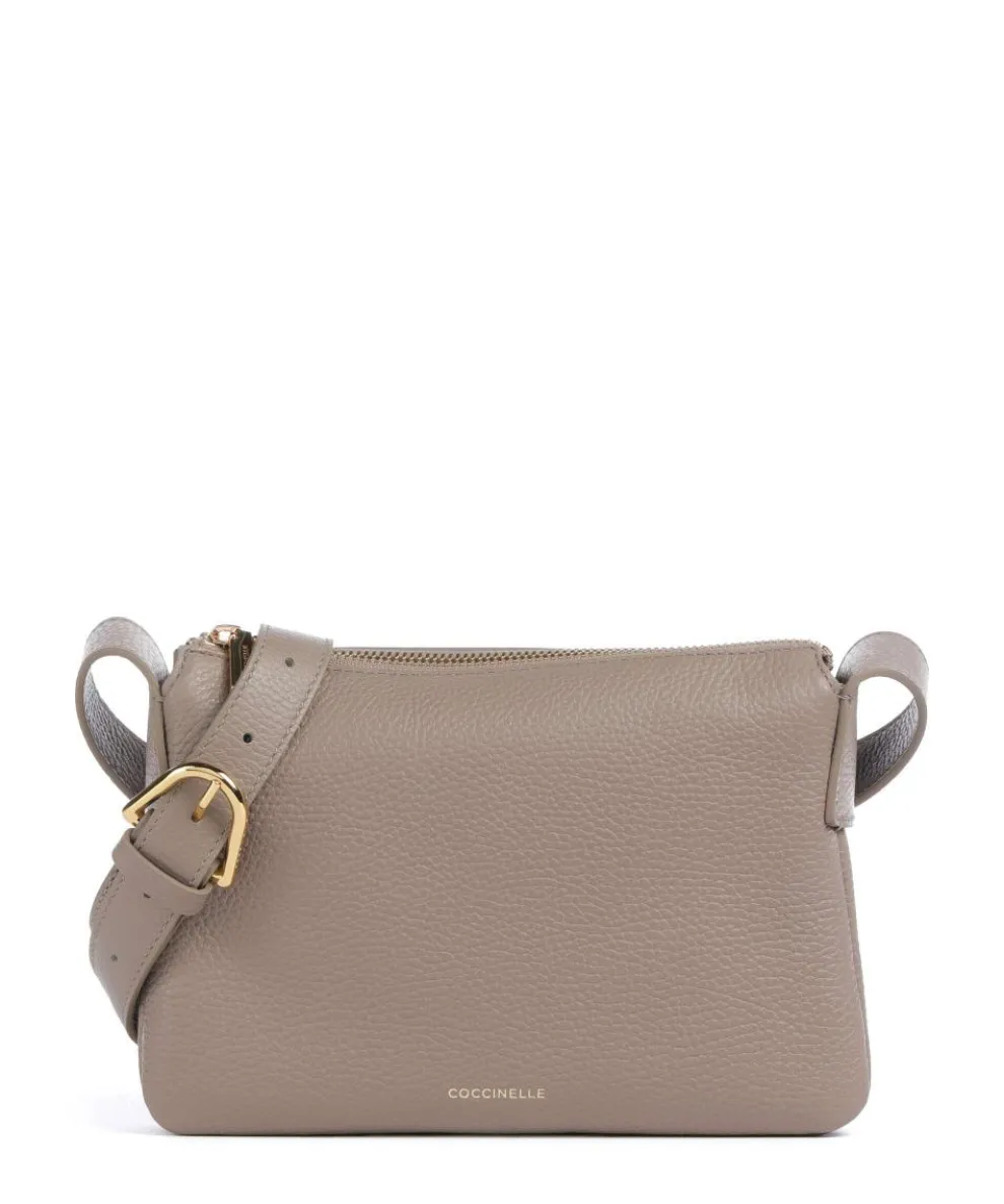 Kirsten Crossbody bag grained cow leather taupe
