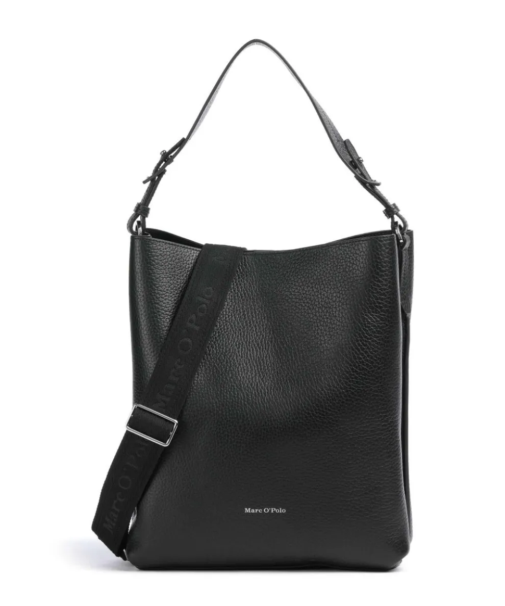 Brinja M Hobo bag grained cow leather black