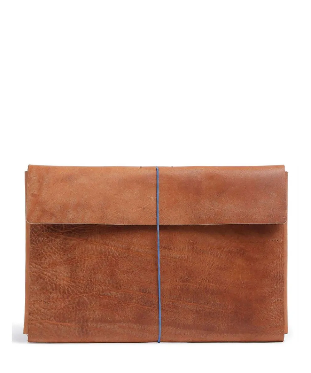 Keeper Laptop case grained cow leather brown