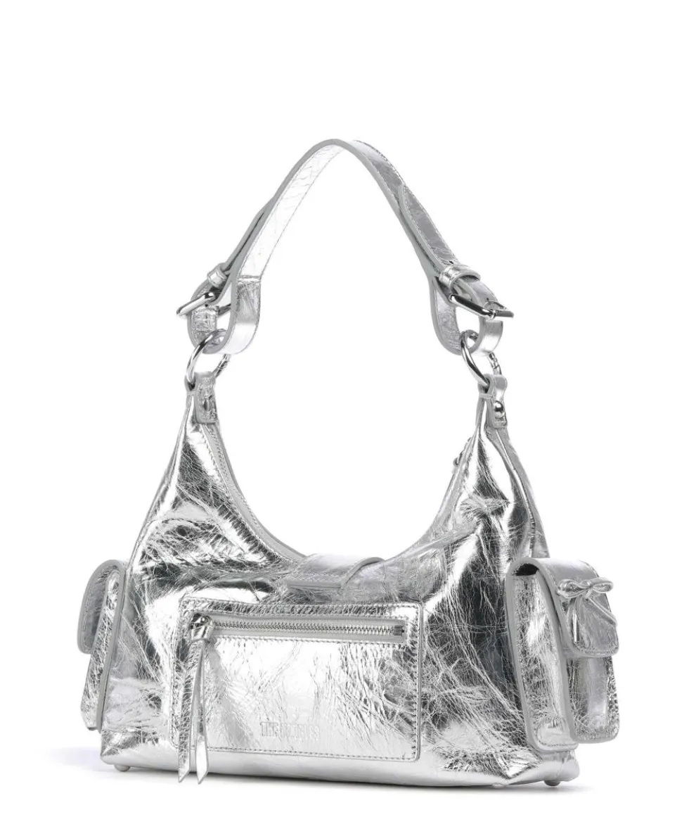 Amelia Shoulder bag fine grain cow leather silver
