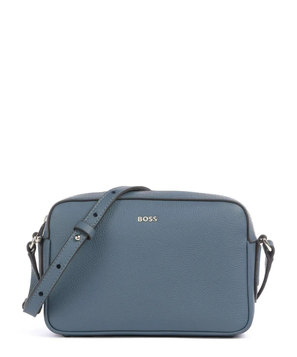 Lenah Crossbody bag grained cow leather blue-grey