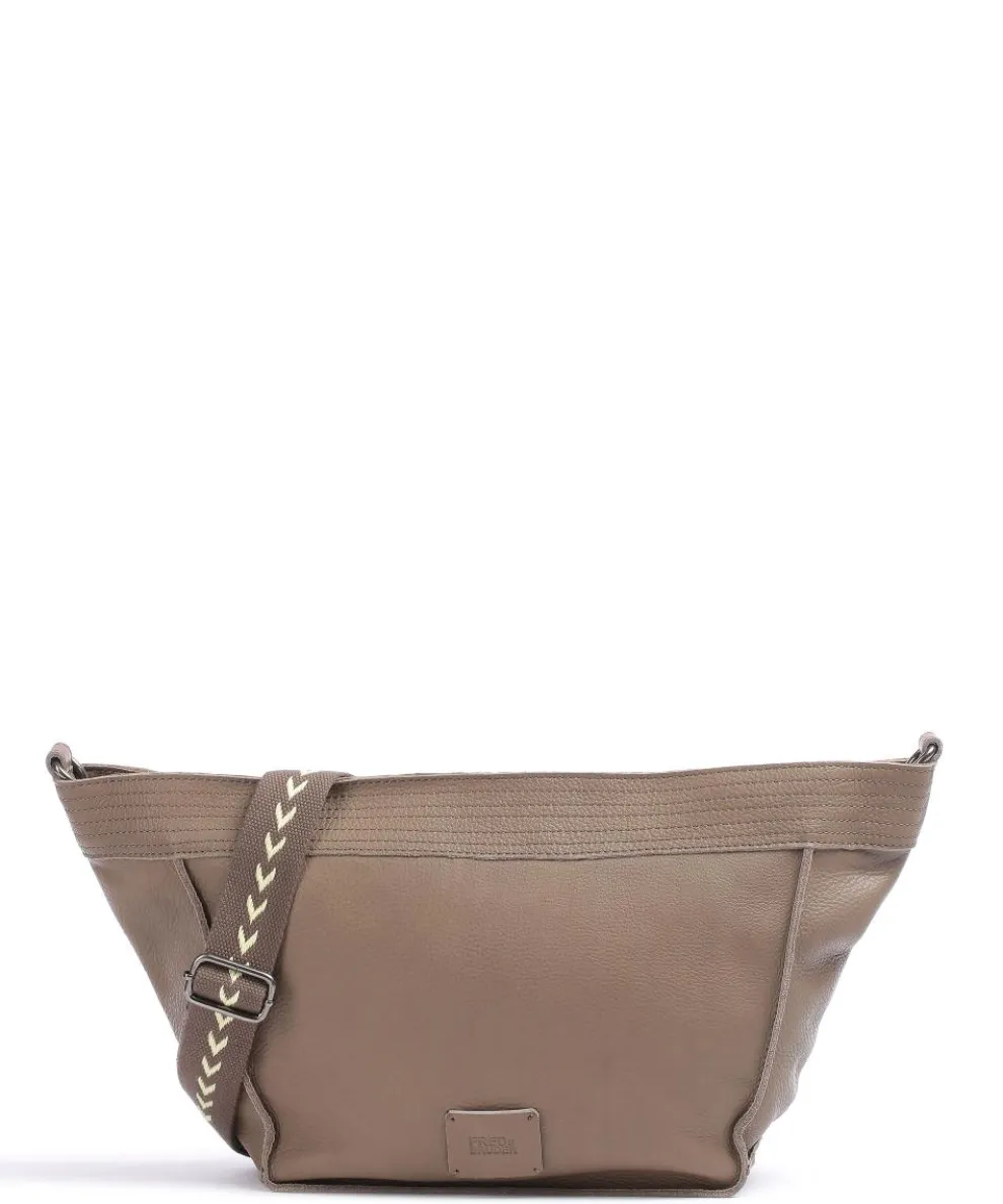 Stines Shoulder bag grained leather taupe