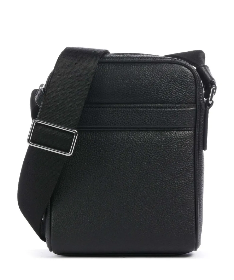 Charles Crossbody bag grained leather black