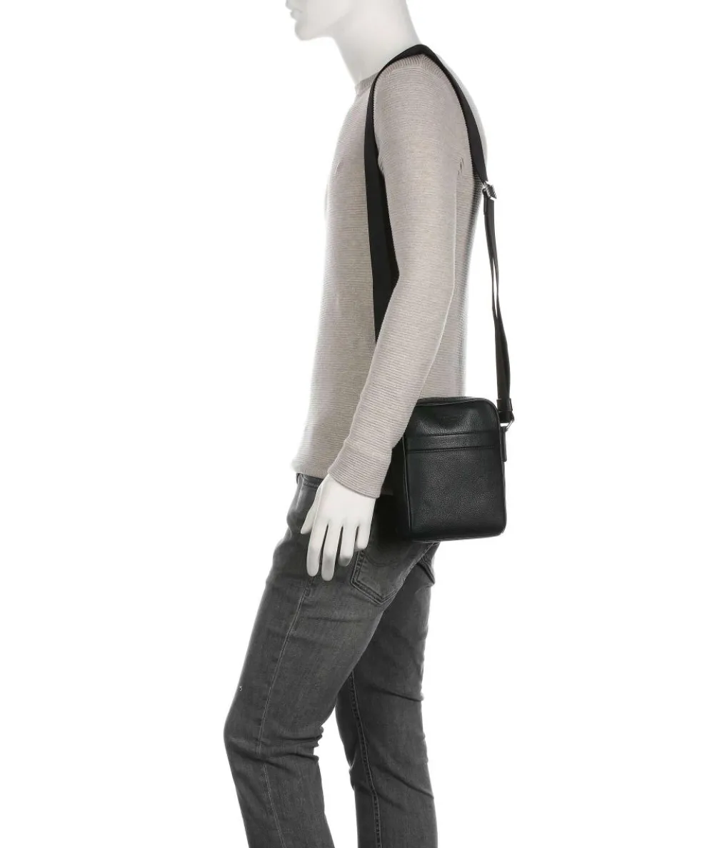 Charles Crossbody bag grained leather black