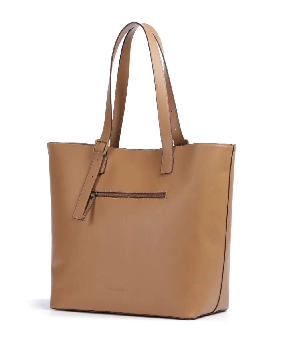 Zita Tote bag imitation leather light brown