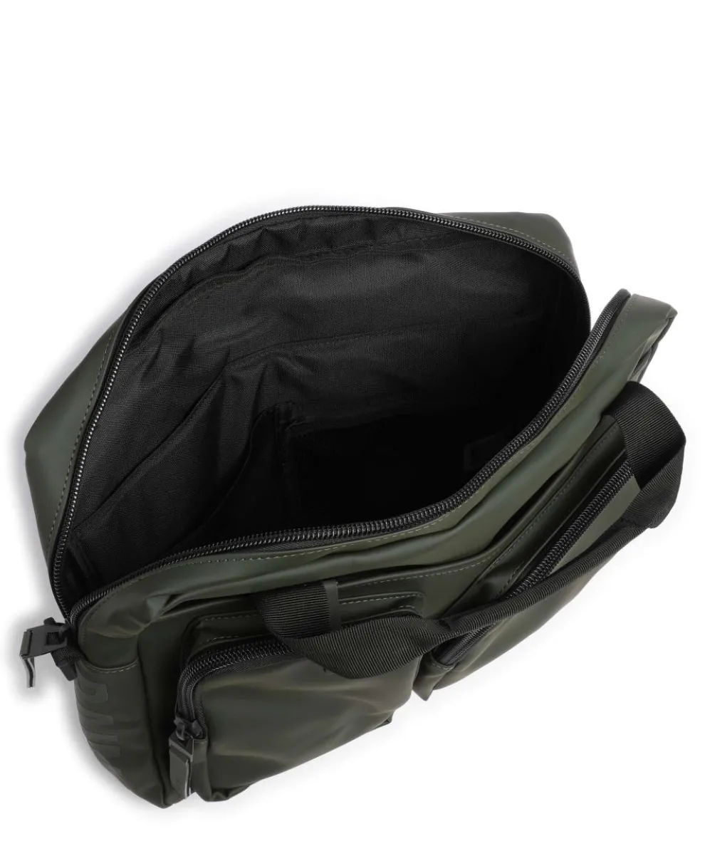 Briefcase 14″ polyurethane, polyester dark green
