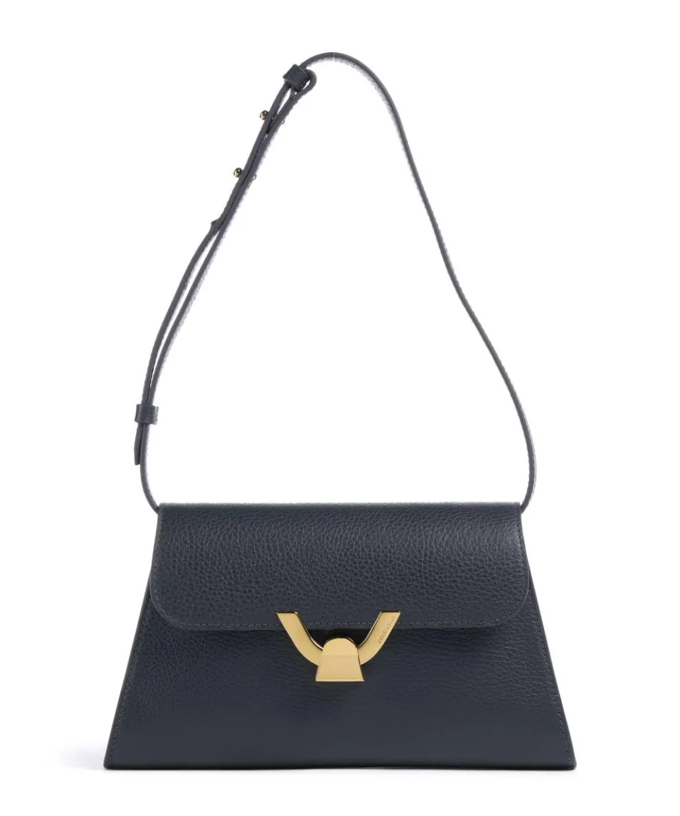 Dew Shoulder bag grained cow leather navy