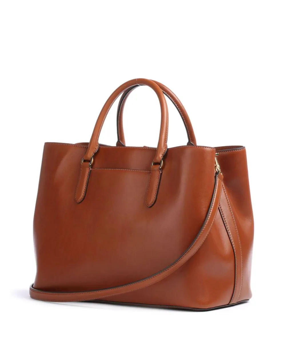 Marcy 36 Handbag fine grain cow leather tan