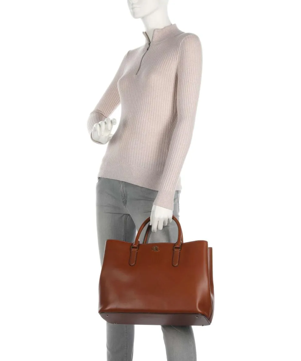 Marcy 36 Handbag fine grain cow leather tan