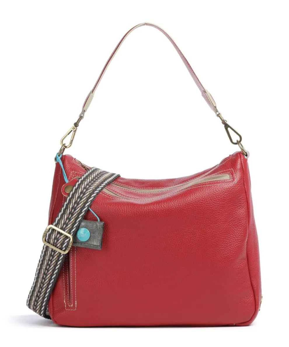 Zante Polly Hobo bag grained calfskin red