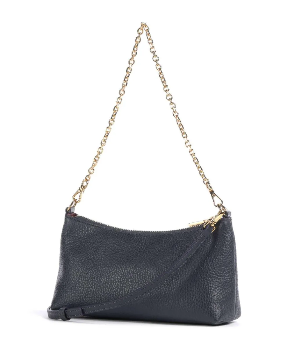 Aura Shoulder bag grained leather dark blue